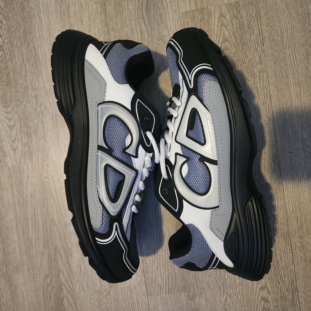 Dior Men's Sneakers in Black, Gray, and White